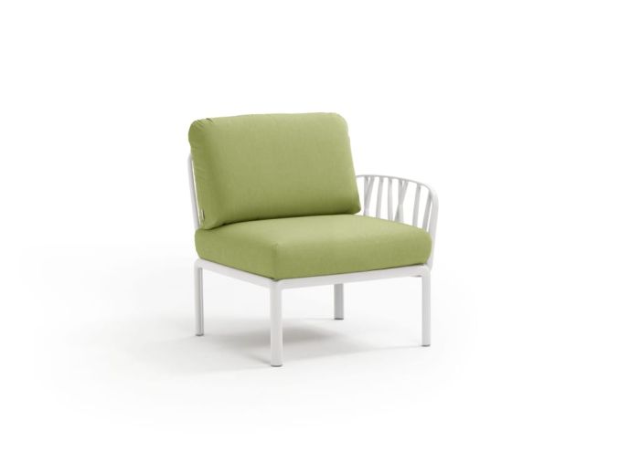 Komodo Sitzelement m. Armlehne Bianco Avocado Sunbrella