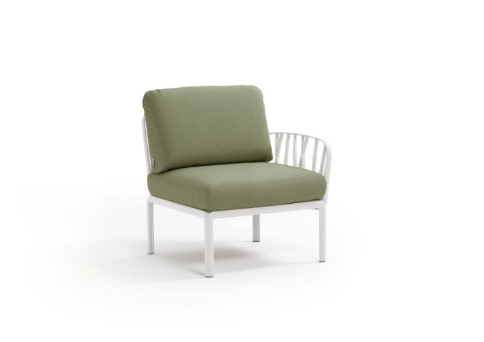 Komodo Sitzelement m. Armlehne Bianco Giungla Sunbrella
