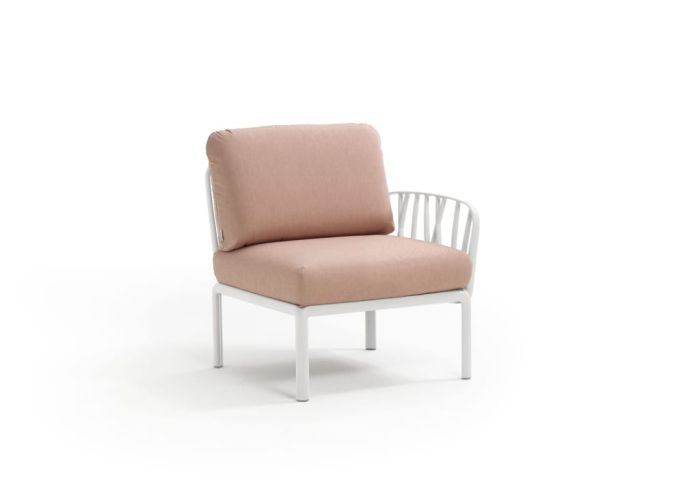 Komodo Sitzelement m. Armlehne Bianco Rosa Quarzo