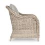 Gartensessel Polyrattan beige mit Polstern wetterfest Aditya