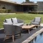 Outdoor Lounge Gartensofa wetterfest Geflecht stone grau Coachella