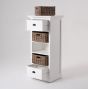 Kommode weiß Landhausstil Halifax mit Korbset CA589L