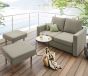 Garten Sofa Set 2 Sitzer wetterfest inkl. 2 Hocker Clou Breite 170 cm