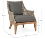 Lounge Sessel Outdoor mit Kissen wetterfest Polyrattan Keilani