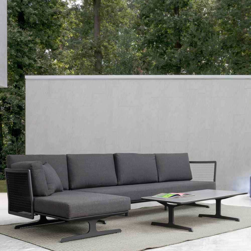 Design Loungeset Aluminium wetterfest mit Polster Althea