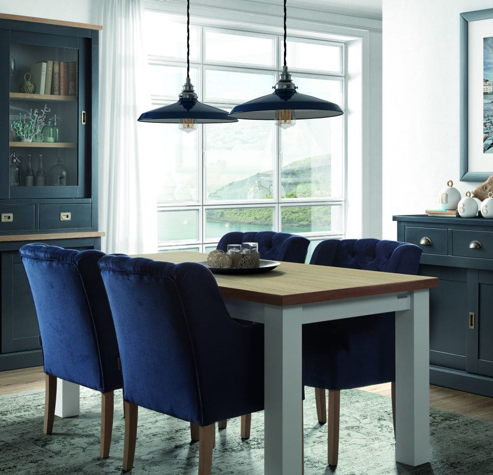 Esstisch Landhausstil 240x100 cm Kubic Platte Eiche