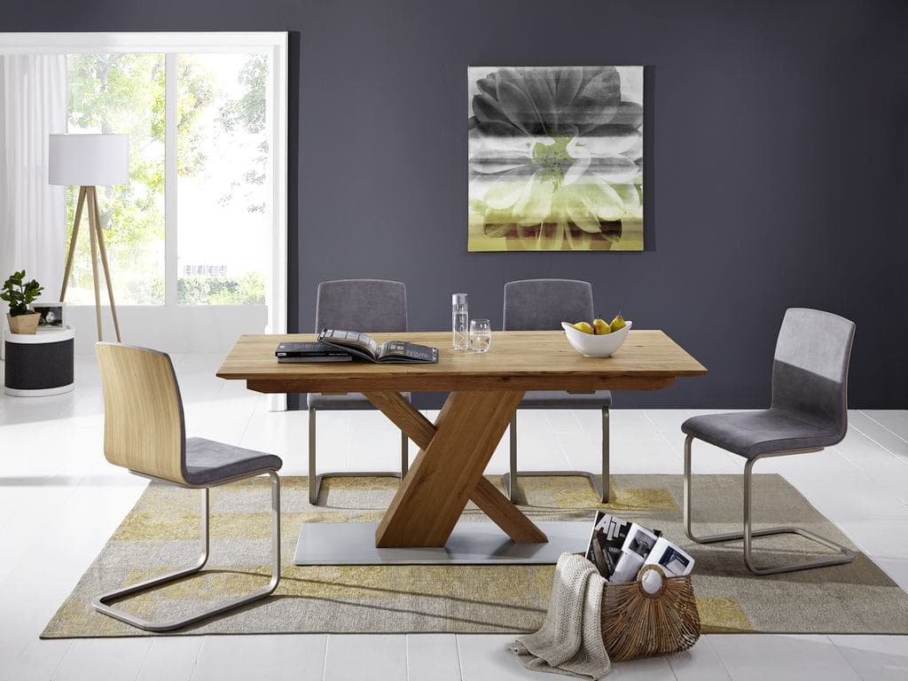 Design Esstisch Eiche massiv geölt ausziehbar Xenia
