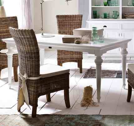 Esstisch 180x90 cm weiß antik Landhausstil Provence