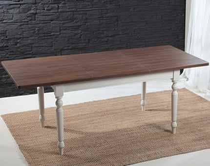 Esstisch ausziehbar Landhausstil Massivholz Fieldbrook 140/200x90 cm