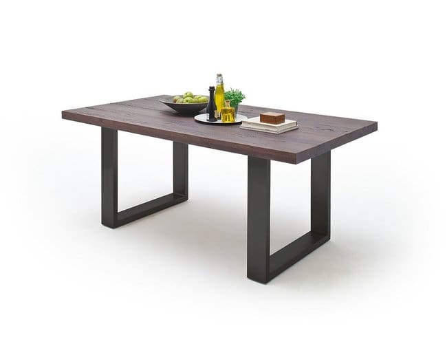 Esstisch Massivholztisch Castello Eiche 180x100cm Kufengestell Anthrazit