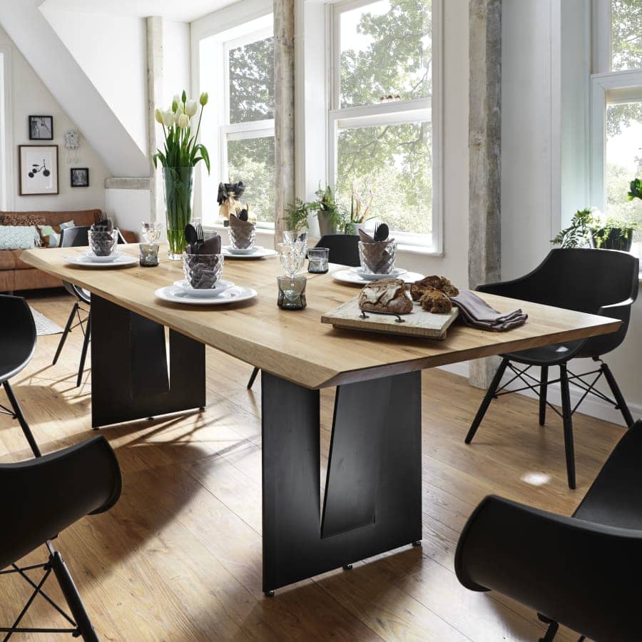 Bodahl Esstisch Wildeiche massiv Extreme alle Varianten konfigurieren