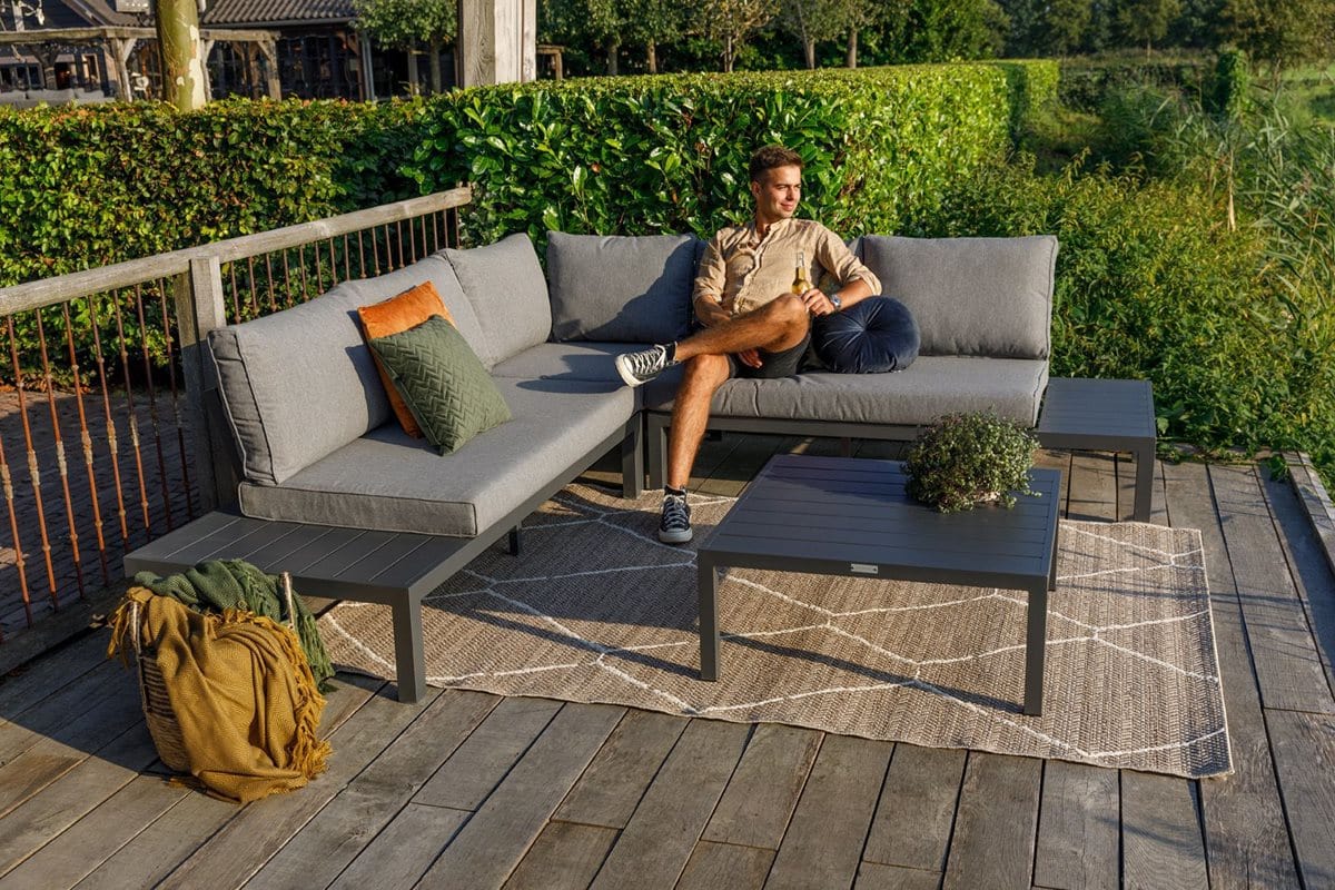 Gartenlounge La Vida Aluminium Light grey 245x245 cm
