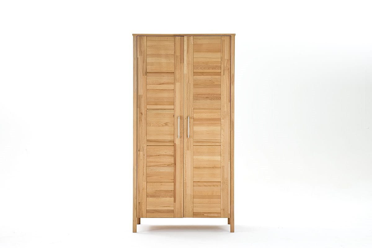 Kleiderschrank Kernbuche massiv geölt 2-türig 107 cm breit