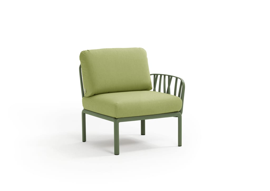 Nardi Komodo Sitzelement mit Armlehne agave avocado sunbrella