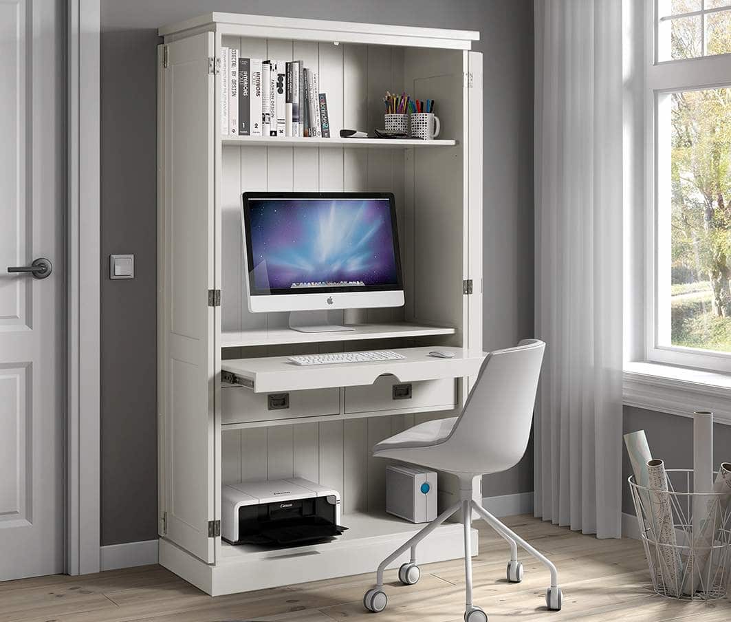 Landhaus Computerschrank Pinie Vintage Kubic