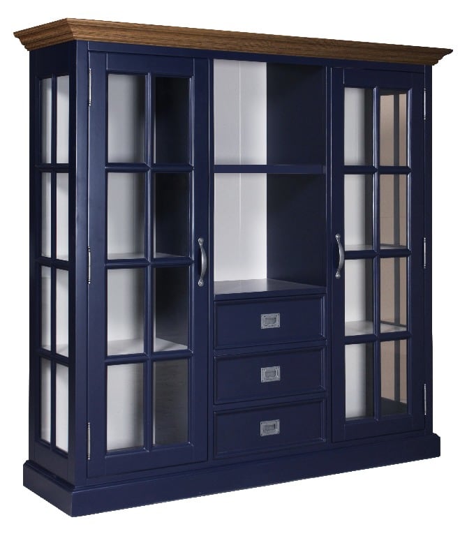 Landhaus Highboard Eyeglass Oak 2 Türen 3 Schubladen