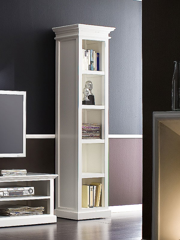 Landhausstil Bücherregal schmal weiß antik Halifax