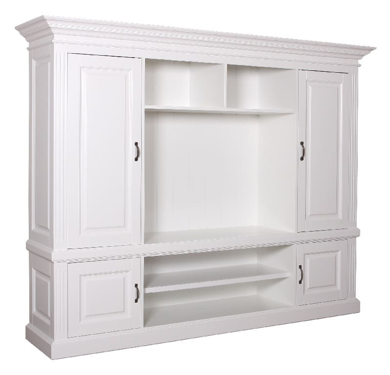 Landhausstil TV-Wand weiß Shabby chic 2x2 Türen York