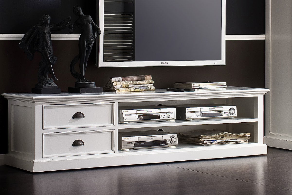 Lowboard Landhausstil weiss antik Halifax Breite 180 cm