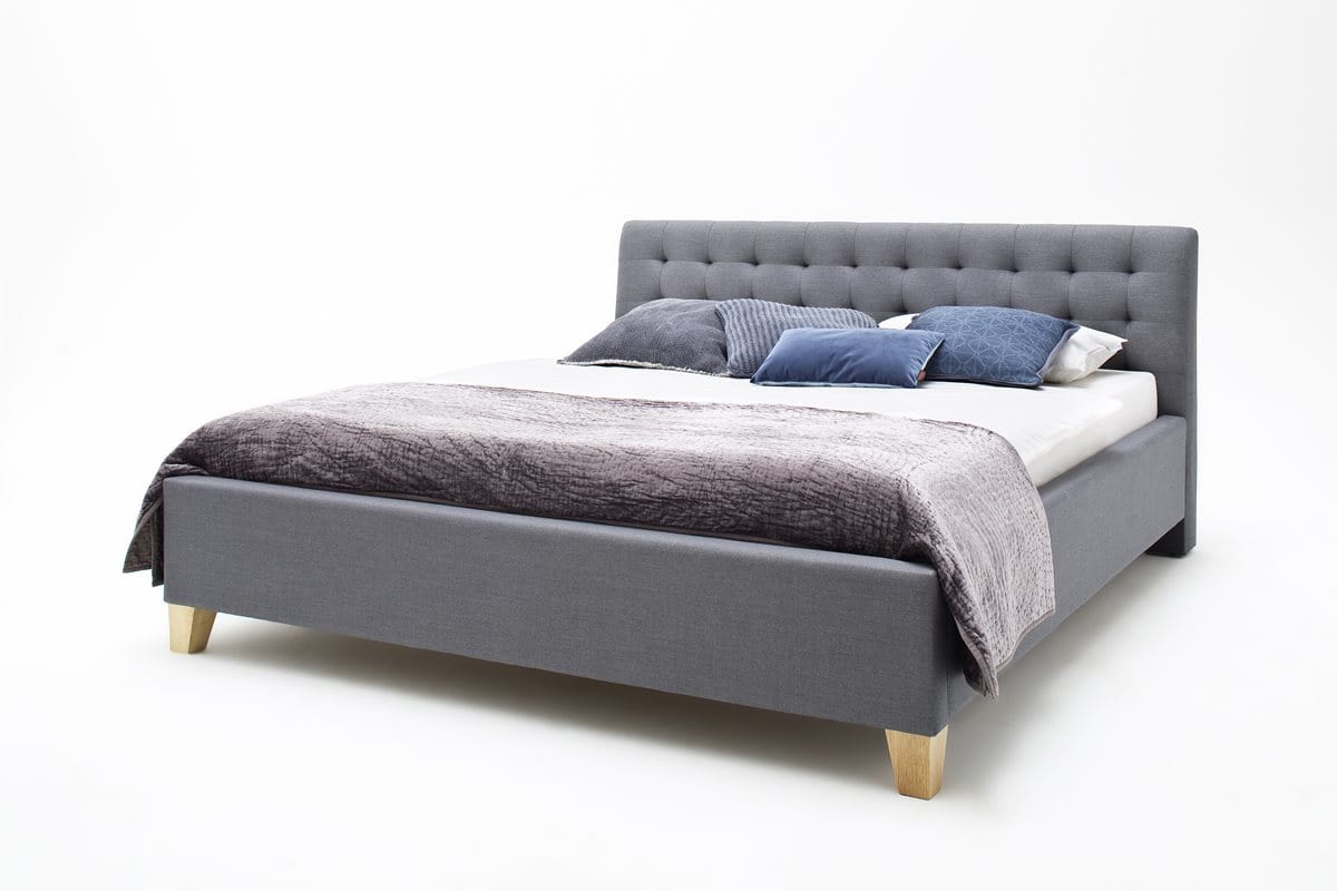 Polsterbett 140 - 180x200 cm grau Bozen Landhausstil