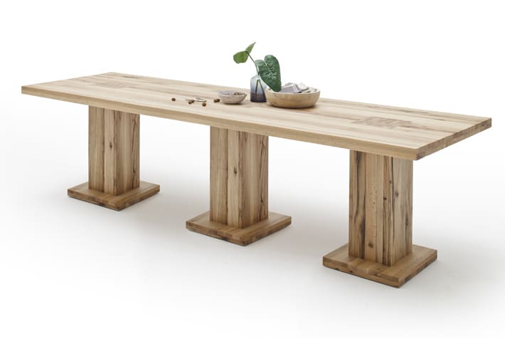 Esstisch rustikale Eiche massiv 400x120 cm Manchester