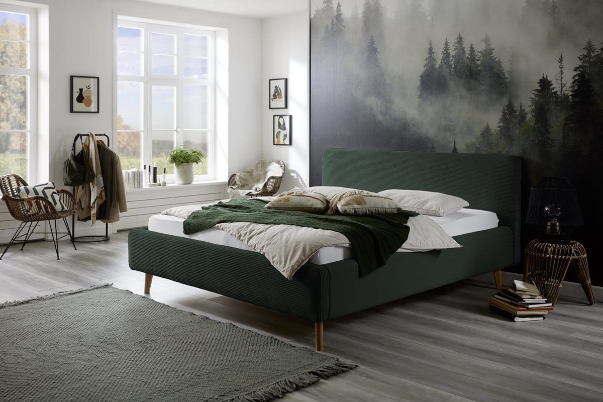 Polsterbett Linari Cord 160x200 cm in 4 Farben