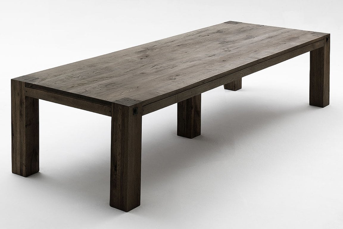 MCA furniture Leeds Esstisch Eiche massiv 300x120 Eiche massiv verwittert