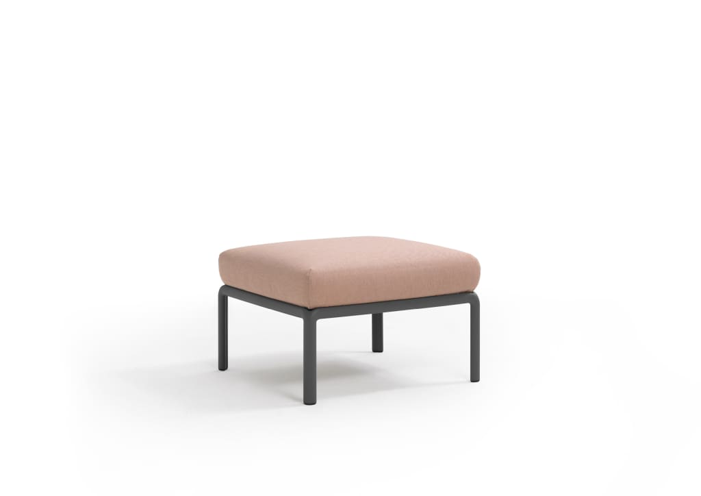 Nardi Komodo Loungemöbel Hocker wetterfest antracite rosa quarzo