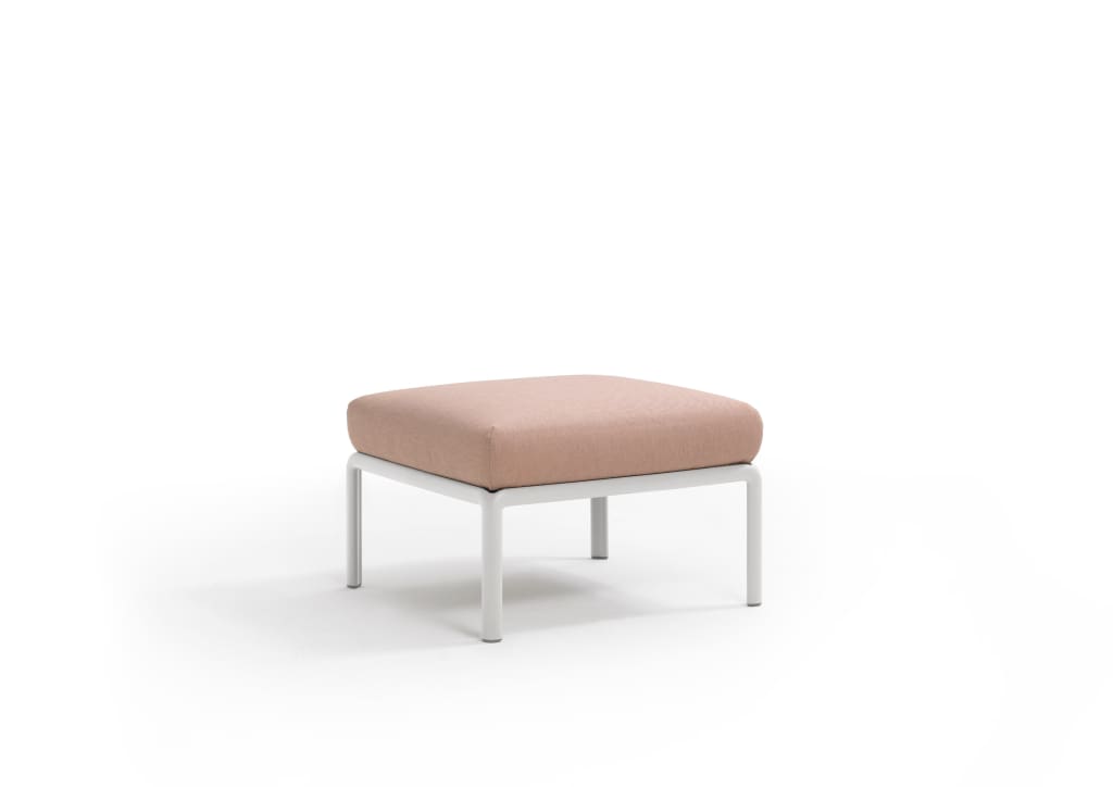 Nardi Komodo Loungemöbel Hocker wetterfest bianco rosa quarzo