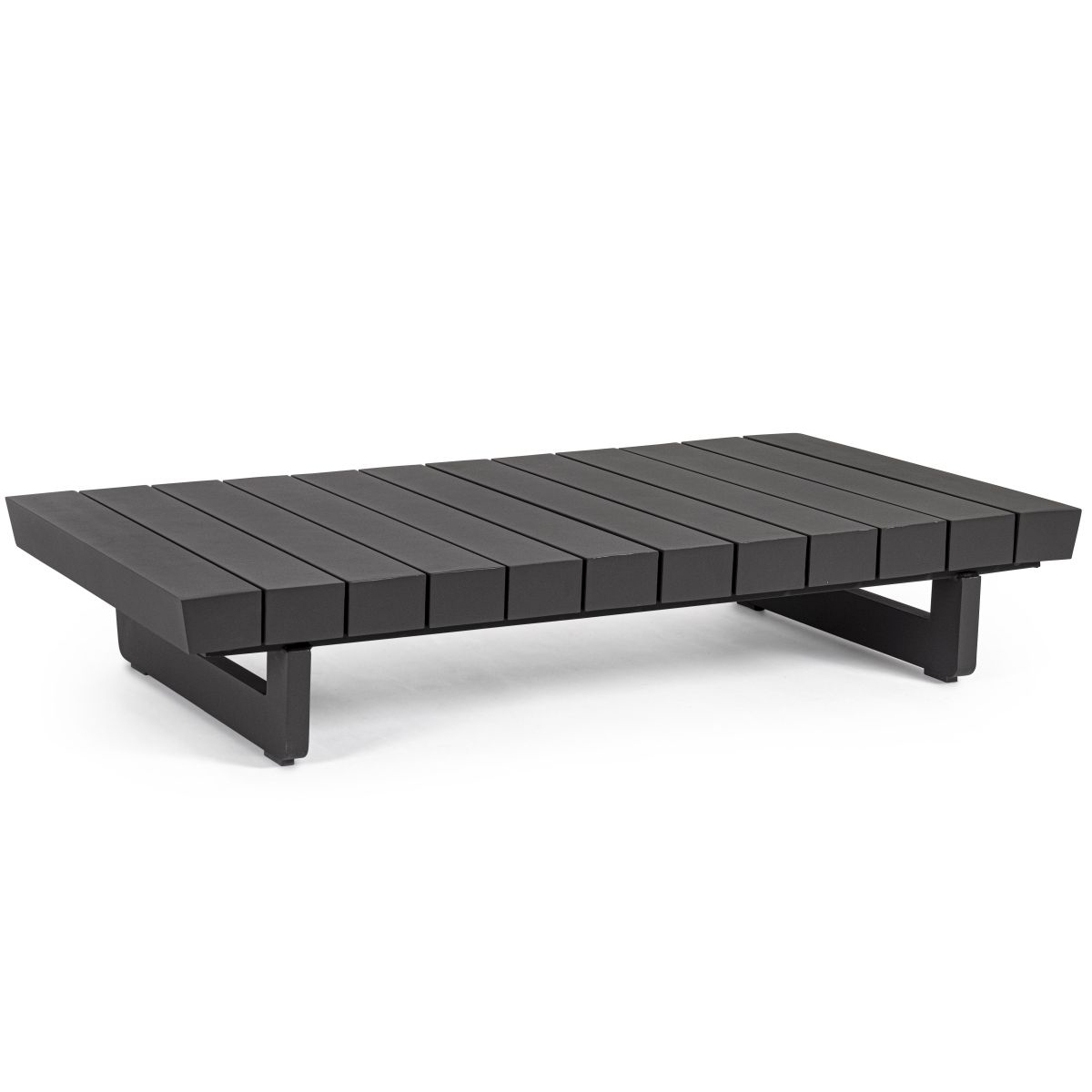 Outdoor Couchtisch wetterfest Aluminium Infinity anthrazit 126,5x73,5cm