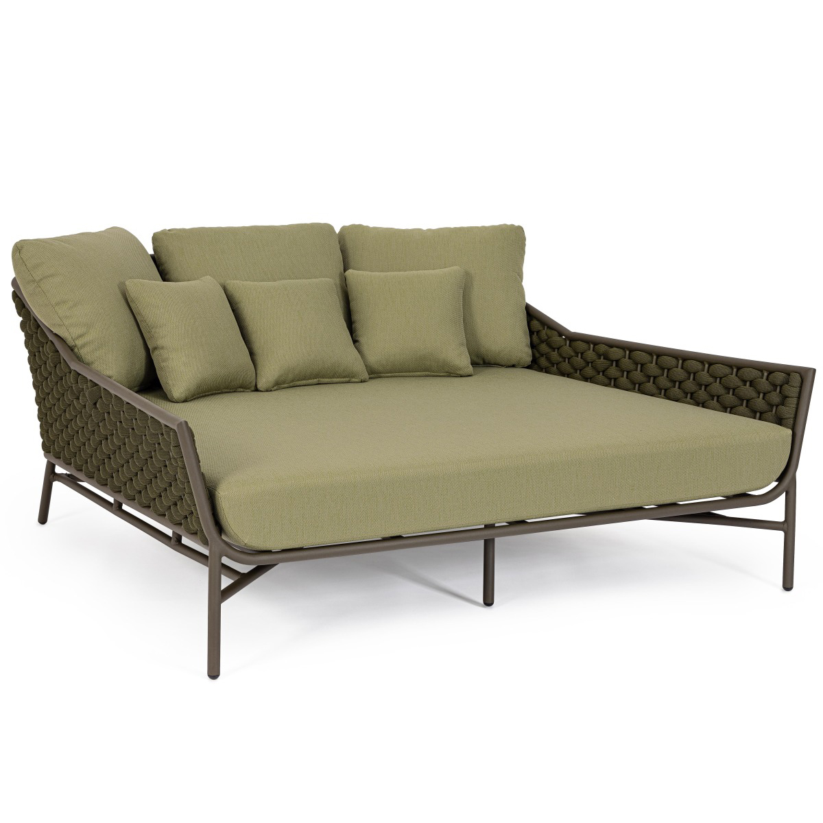 Gartenliege Daybed Outdoor grün Aluminium Everly wetterfest