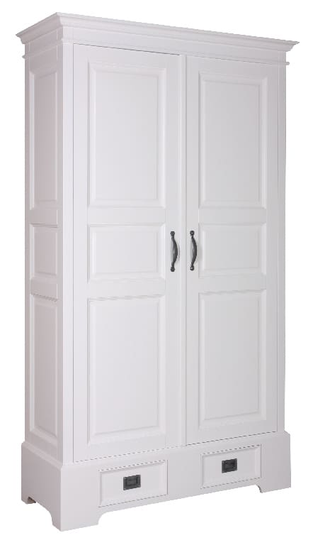 Kleiderschrank Shabby chic 2 Türen 2 Schubladen Pinie