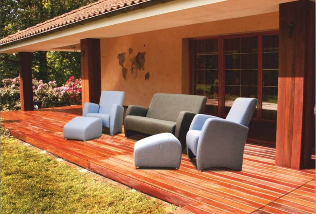 Loungegruppe Silvertex wetterfest Outdoor Cleo